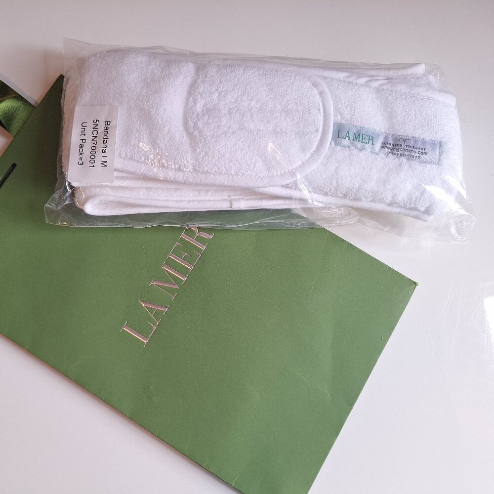 New  - La Mer terrycloth headband Bandana set of 3
